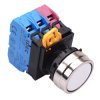 YW4B-M1E21W White 22mm Metal Bezel Momentary Push Button Switch 2NO-1NC IP65 IDEC