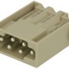 Wtyk; Han E Quick-Lock; 09140062633; 6 torów; poliwęglan; proste; zatrzaskowy; 16A; 500V; szary; srebrzone; 0,5÷2,5mm2; Harting;