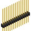Pin header, 15 pole, pitch 1.27 mm, straight, black, 10060779