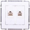 Kos66 Gniazdo Teleinformatyczne Rj45 Kat.5E Nieekranowane + Rj11 Białe 660469