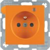 B.X/S.1 Gniazdo z uz. i LED kontrolną z podwyższoną ochroną styków pomarańczowy 6765098914 HAGER