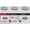 Paulmann 92490 EBL Recess-Mount Bracket Set 10W Aluminium 3-Piece