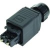 FO plug, SC-RJ, POF, plastic, black, 09352410421
