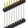 Pin header, 9 pole, pitch 2.54 mm, straight, black, SL52239S