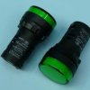 230VAC 22/28mm GREEN AD16 KONTROLKA LED