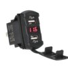 Ładowarka USB x2 4,5A, woltomierz panelowy LED 12-24V czerwony