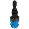 Przełącznik; joystick; LAS0-K-40C43; 2x(ON)-OFF-2x(ON); 5 pozycji; monostabilny; na panel; śrubowe; 10A; 500V AC; 4 tory; 22mm;
