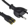 Przewód zasilania złącze A: IEC C7 złącze B: EuroPlug typu C 0.5m 2,5 A 300 V 2 x 0,75 mm² Czarny