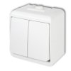 JUNIOR IP54 Wyłącznik podwójny świecznikowy podświetlany biały WHE-2L KARLIK