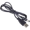 Akyga AK-DC-04 USB charging cable 5.5mm DC plug 0.80m Black