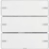 KNX e/s Q.x Przycisk 3-kr z polem opisowym diodami LED RGB i czujnikiem temperatury biały 80143329 HAGER