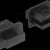 64026 Dust cover, mini DisplayPort socket with handle, 10 pieces, blac