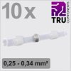 TRU COMPONENTS TC-13448508 Złącze doczołowe T24C041, z pełną izolacją , 0.25 - 0.34 mm², 26 mm, 10 szt.