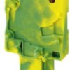 Plug, quick connection, 0.25-1.5 mm², 1 pole, 17.5 A, 6 kV, yellow/green, 3051069