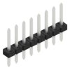 Pin header, 8 pole, pitch 2 mm, straight, black, 10062143