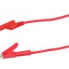PPSK-R Przewód pom. banan-krokodyl, 1m, silikon czerwony