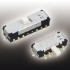 Przełącznik suwakowy, DPDT, SMD, 50V dc, 100 mA (bez łączenia), 100 mA (z łączeniem), -40 → +85°C, Nidec