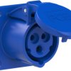 CEE surface-mounted socket, 3 pole, 16 A/230 V, blue, 6 h, IP44/IP54, 313-6TT