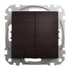 Przycisk podwójny, wenge, efekt drewna, Sedna Design i Elements SDD181118
