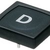 Short-stroke pushbutton, Form A (N/O), 125 mA/48 VDC, unlit , actuator (black), 3 N, THT, 1241.1108.3058