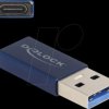 60049 Adapter USB 3.1 A male > C female, active, blue