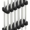 Pin header, 12 pole, pitch 2 mm, straight, black, SLY612212Z