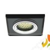 Oczko halogenowe, oprawa sufitowa ozdobna stała MORTA CT-DSL50-B 12V 1x50W MR16 Gx5.3 IP20 czarny/przezroczysty 18510 KANLUX