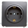 Simon Basic Gniazdo Pojedyncze Z/U Schuko 16A, 250V Grafit Matowy Bmgsz1.01/28