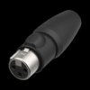 XLR jack, 3 pole, gold-plated, 1.5 mm², AWG 16, zinc die casting, NC3FX1-TOP