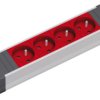 Listwa Bachmann STEP 4 gniazda UTE czerwone