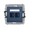 ICON Gniazdo podwójne 2xUSB A-A 3.0 navy blue 64IGUSB-6 KARLIK