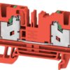 Through terminal block, snap-in, 4.0 mm², 32 A, 8 kV, red, 3109600000
