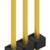 Pin header, 3 pole, pitch 2.54 mm, straight, black, 10058438