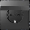 MEG2310-6034 Earthing contact outlet, hinged cover, anthracite, System Design