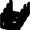 Finger shaped heatsink, (L x W x H) 28 x 18.5 x 15 mm, 17 K/W, black anodized, 10035012