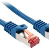kabel LAN LINDY 47356, 1 szt., RJ45, CAT 6, S/FTP, 5.00 m, niebieski