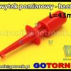 Chwytak pomiarowy haczyk L=43mm czerwony