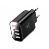 Ładowarka siec.3xUSB BASEUS LCD 230V (zasilacz) CZARNA