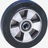 Kółko do wózka, Lite, Guma, Czarny, Szary, obc.: 400kg, śred.: 200mm, szer.: 50mm