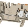 Through terminal block, push-in connection, 0.5-2.5 mm², 3 pole, 24 A, 8 kV, dark beige, 1514000000