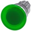 Przycisk grzybkowy podświetlany 22mm okrągły metal błyszczący zielony 40mm z samopowrotem 3SU1051-1BD40-0AA0
