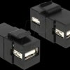 86367 Keystone module USB socket > USB socket, black