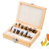Zestaw narzędzi frez widiowy do drewna 12 szt. trzpień 8mm 60H010 VERTO