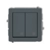 DECO Łącznik krzyżowy podwójny grafitowy mat 28DWP-66