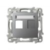 SZAFIR Obudowa gniazda pojedynczego typu Keystone prosta szary mat GPK-1Z/p/70