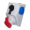 Zestaw gniazdo siłowe z wyłącznikiem L-0-P (lewo prawo) 1x32A/4p/400V 1x16A/3p/250V IP44 C32-48.1 974013 ELEKTROMET