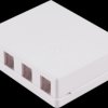 BS08-10117 Keystone connection box, 4-way, white