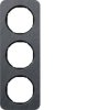 Berker R.1 Ramka 3-krotna łupek/czarny 10132384