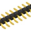 Pin header, 9 pole, pitch 2.54 mm, straight, black, 10080414