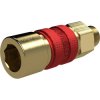 Quick-release coupling, L 47 mm, 35 bar, brass, for Pneumatic, 136985